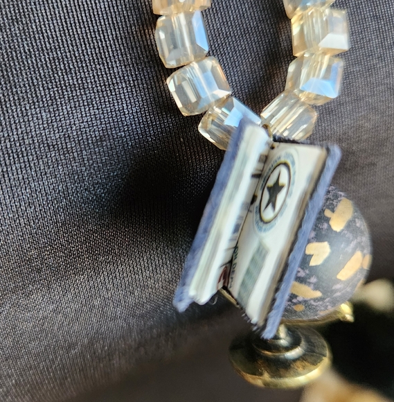 ✨️🌏Handcrafted Globe with Inset Crystals and Passport with Pages - Picture 5 of 16